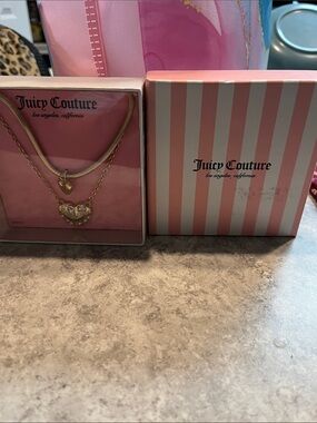 NWOT Juicy Couture Gold-Tone Heart Pendant Layered Necklace